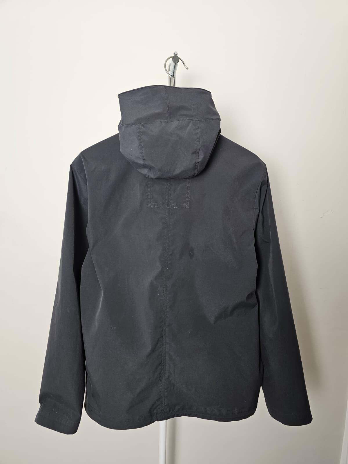 Jack Wolfskin Men's Rain/Windbreaker Full Zip Hooded Jacket - S/Small - Grey