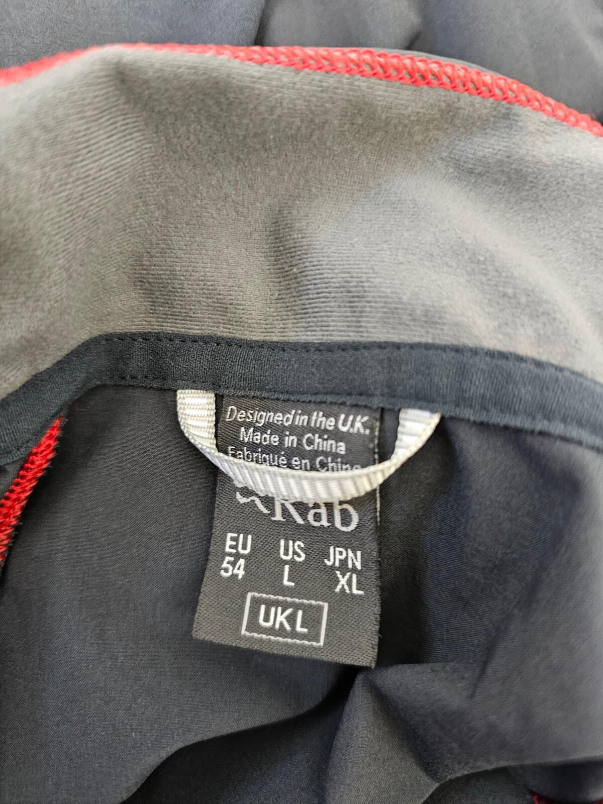 Rab Full Zip Hooded Light Weight Breathable Soft Shell Windbreaker Jacket - L
