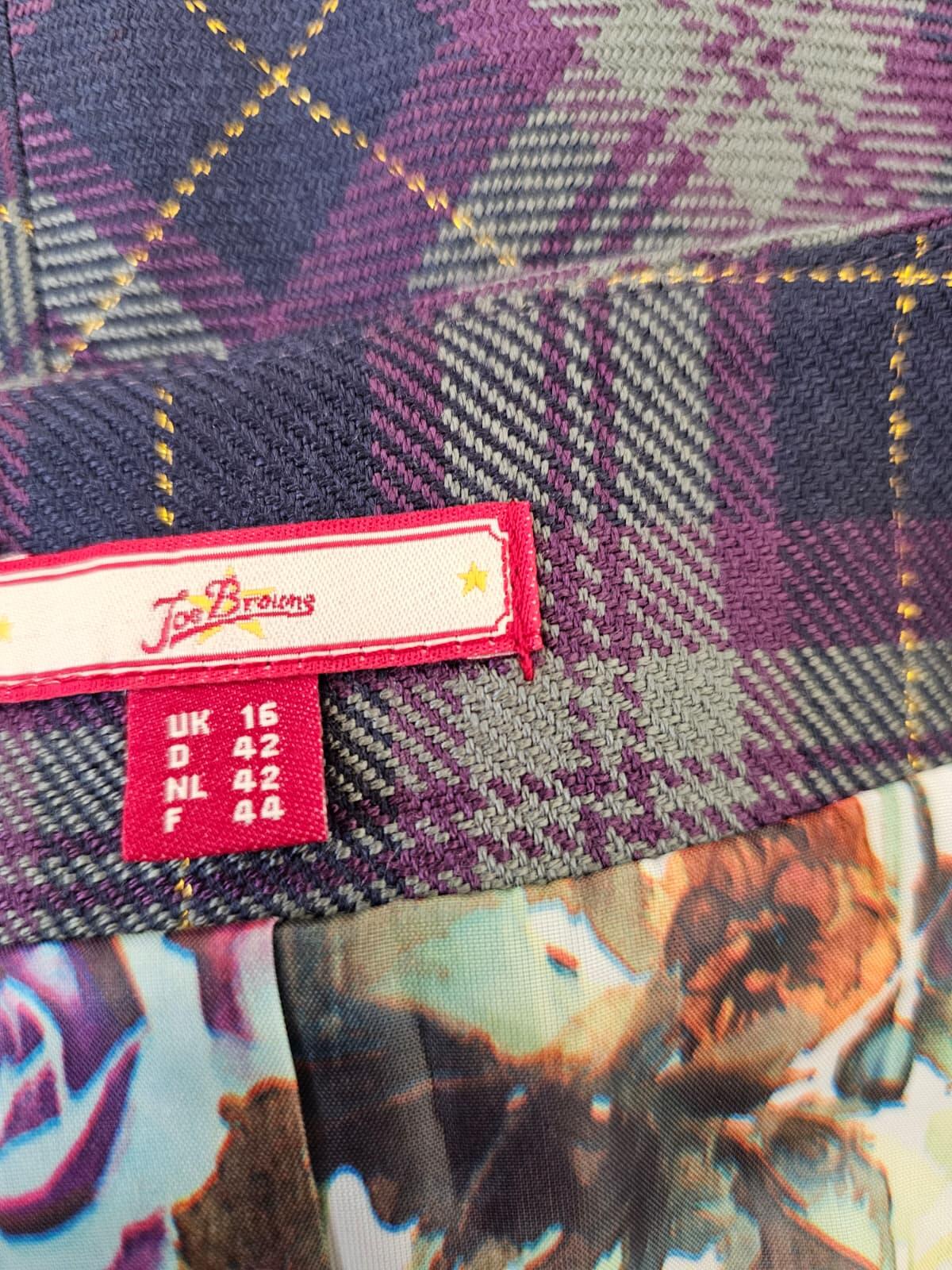 Joe Browns Women's Check Button Vest/Waist Coat - UK 16