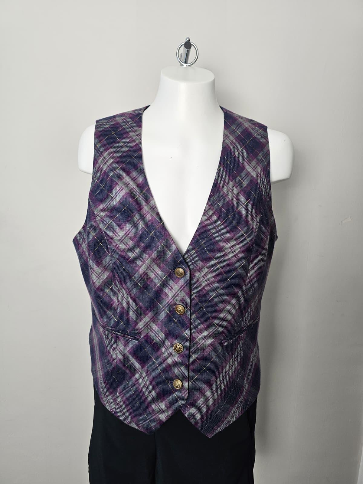 Joe Browns Women's Check Button Vest/Waist Coat - UK 16