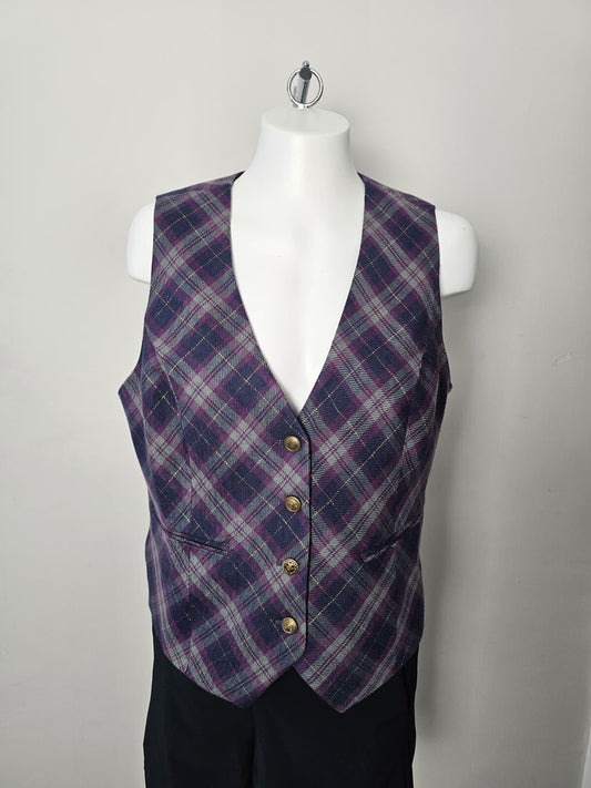 Joe Browns Women's Check Button Vest/Waist Coat - UK 16