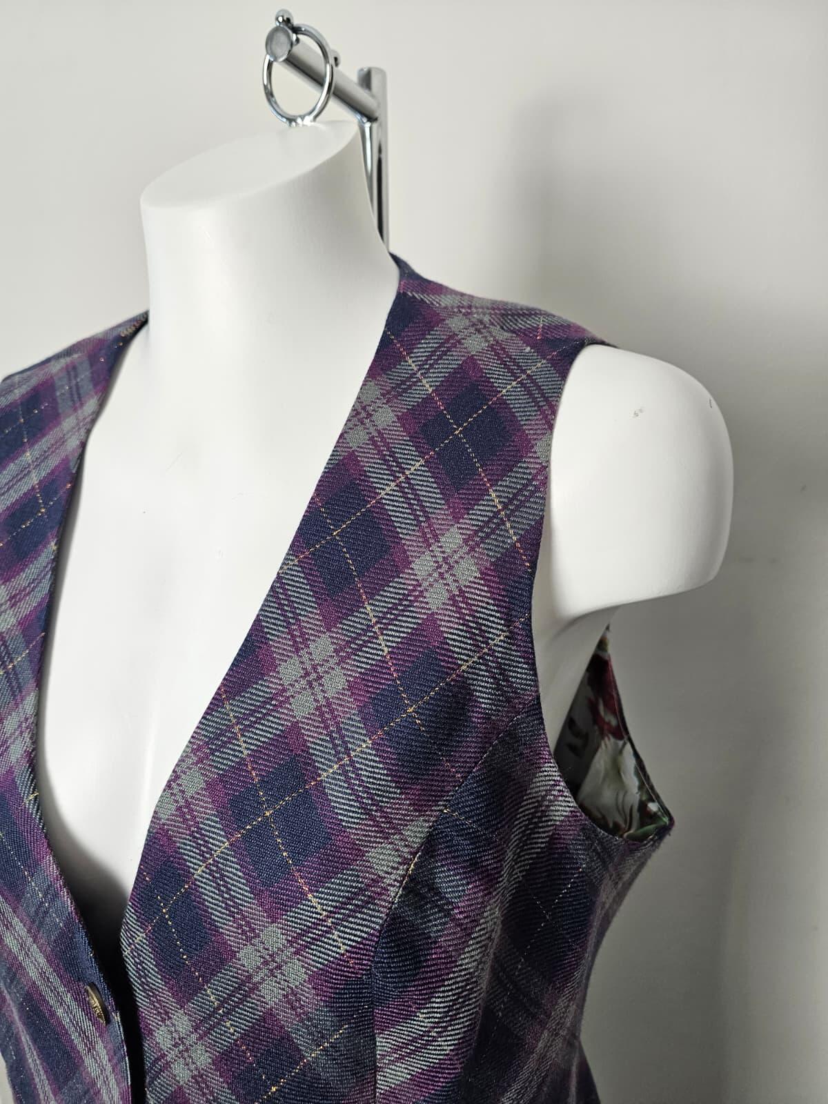 Joe Browns Women's Check Button Vest/Waist Coat - UK 16