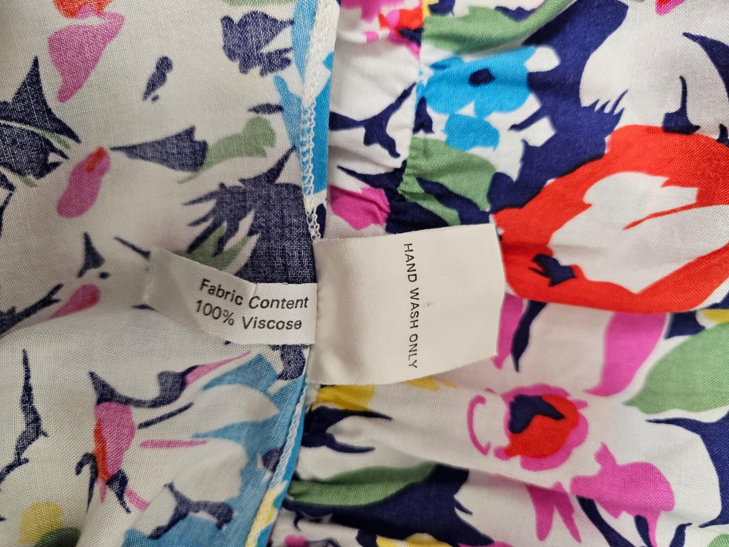 Vintage 'Made In UK' 1980's Style V‑neck Floral print Midi Day Dress - UK 16