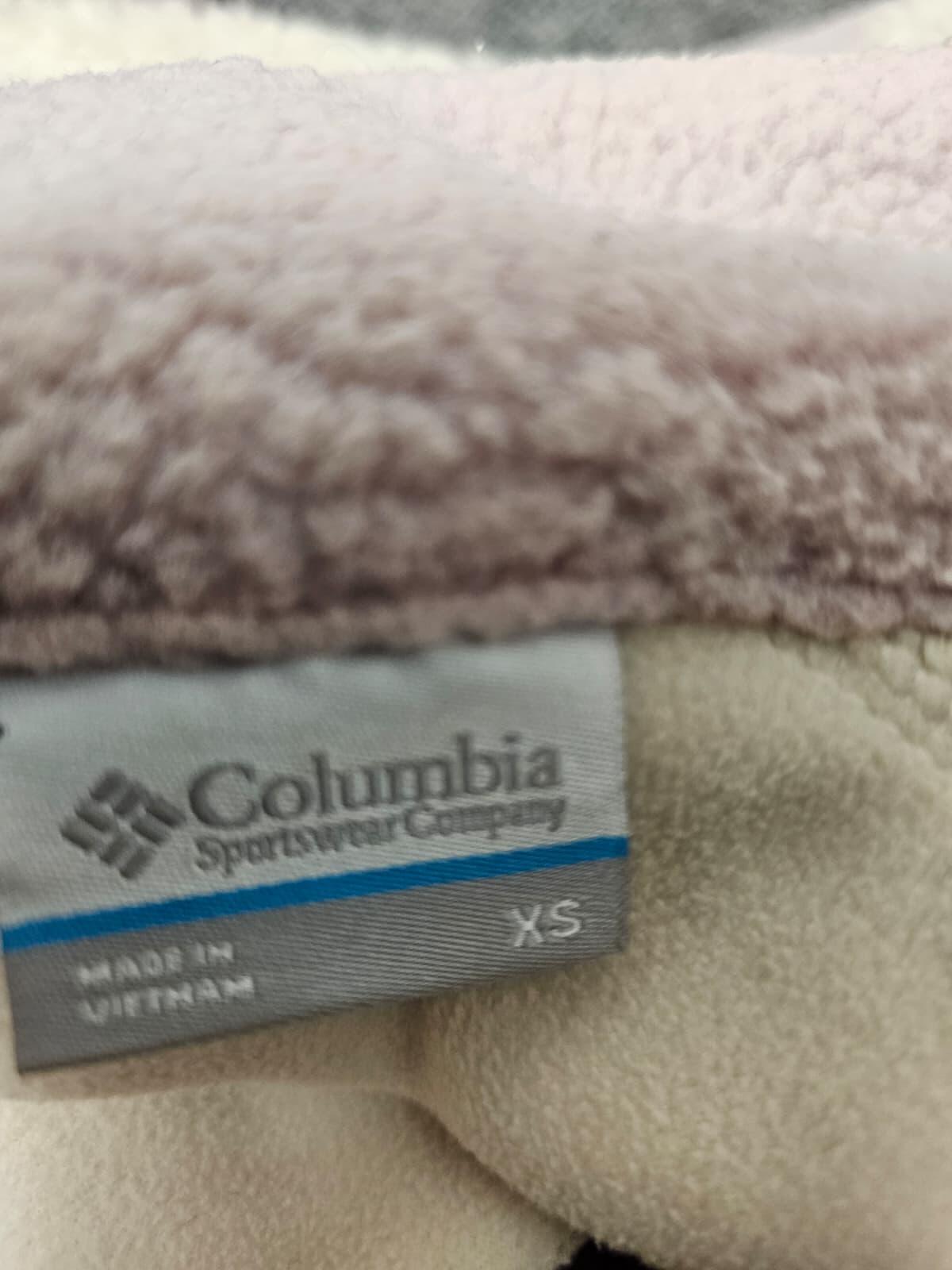 Columbia Womens Cropped Pullover Sherpa Snap Button Fleece Jumper XS/Extra Small