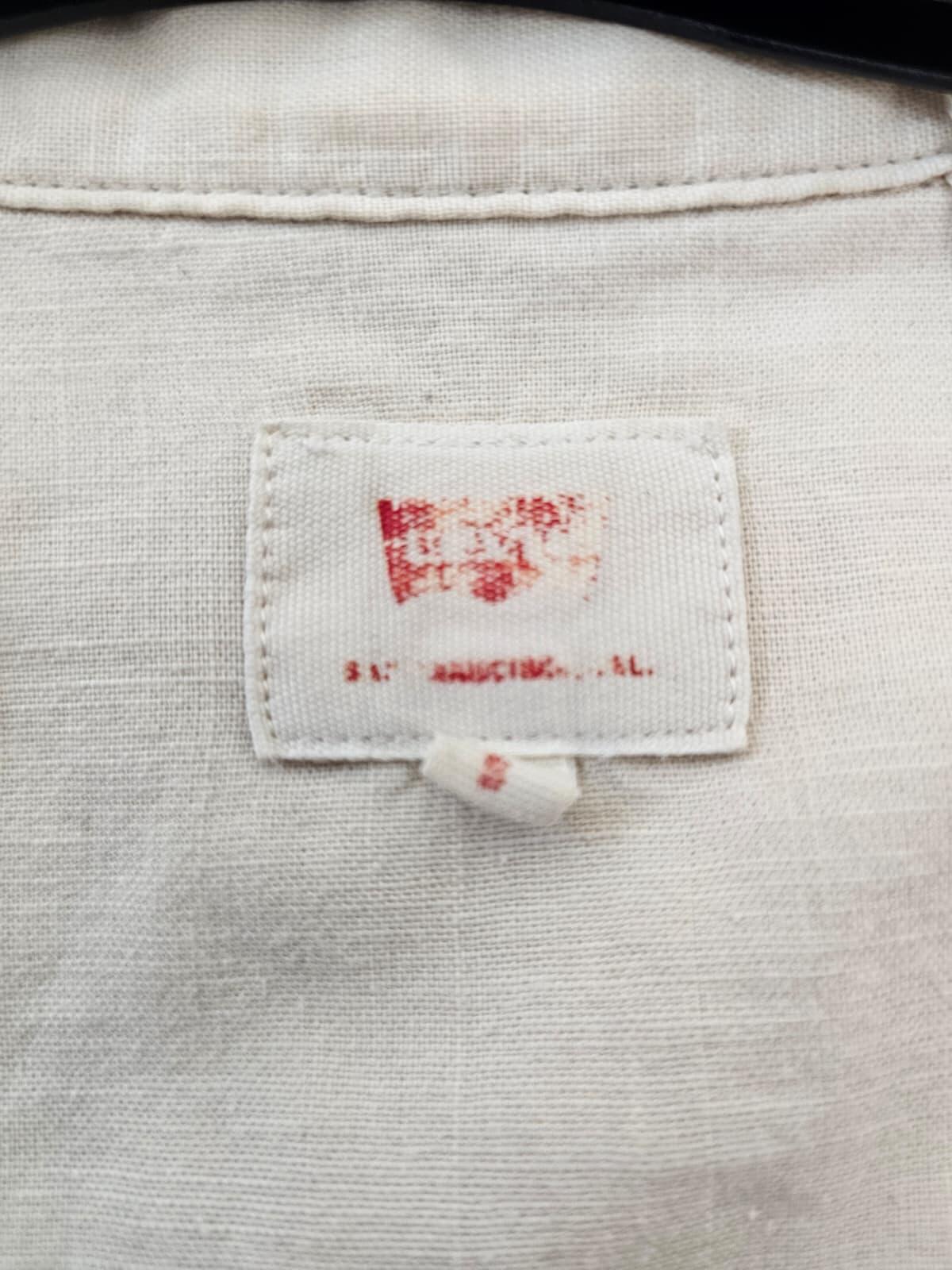 Levi's Men's 100% Cotton Short Sleeve Dual Pocket Shirt - S - Light Beige/Cream