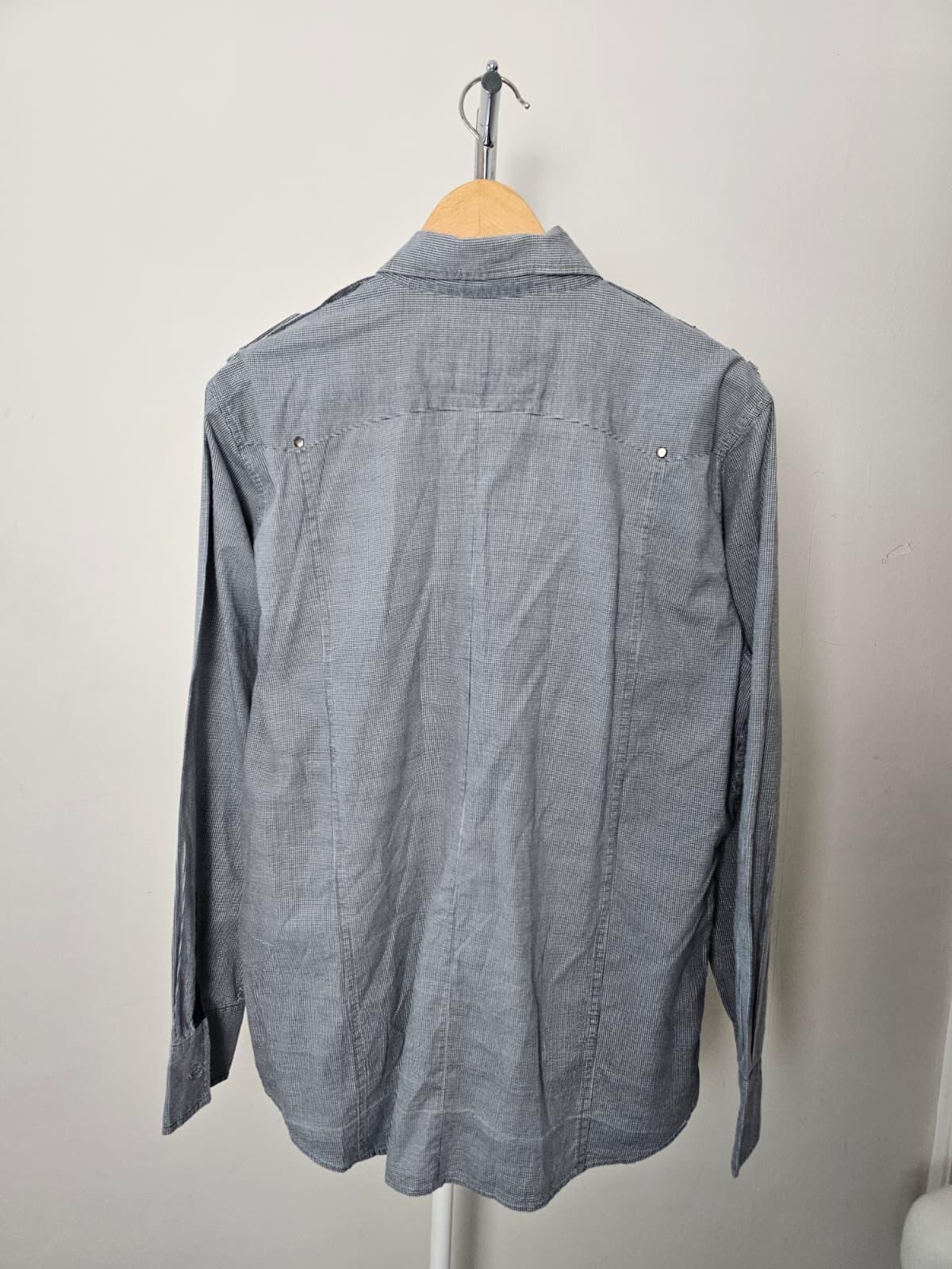 Kangol Men's Y2K 2000's Long Sleeve Dual Pocket Button Up Shirt - L/Large