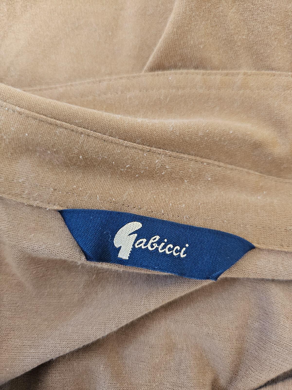 Gabicci Men's Vintage Retro 80's/90's Pocket Polo Shirt - L/Large Warm Brown/Tan