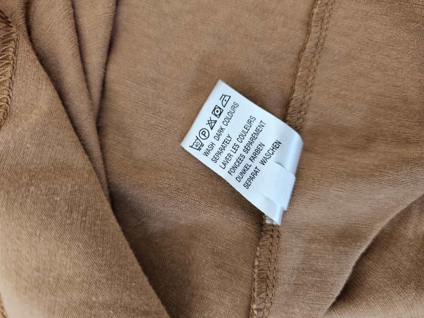 Gabicci Men's Vintage Retro 80's/90's Pocket Polo Shirt - L/Large Warm Brown/Tan