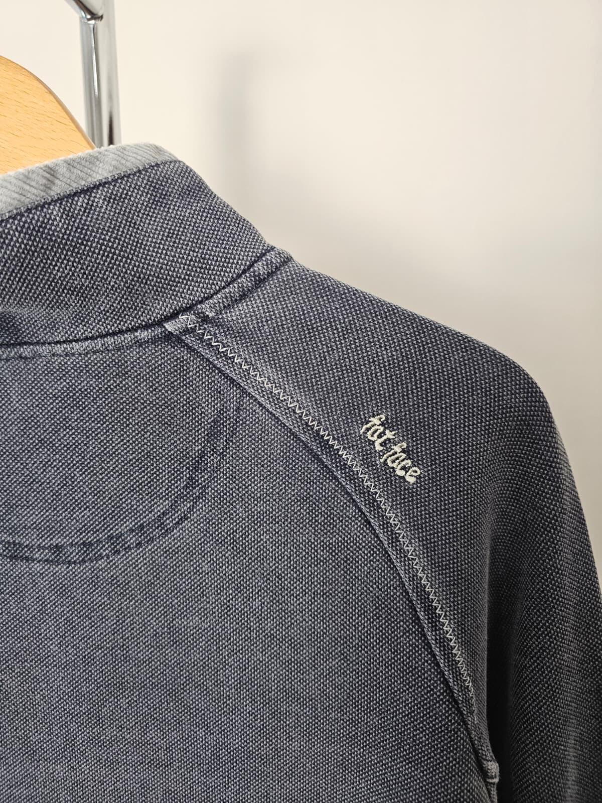 Fat Face Men's Y2K Pullover 1/4 Zip Textured Jumper/Sweatshirts - M/Medium Grey