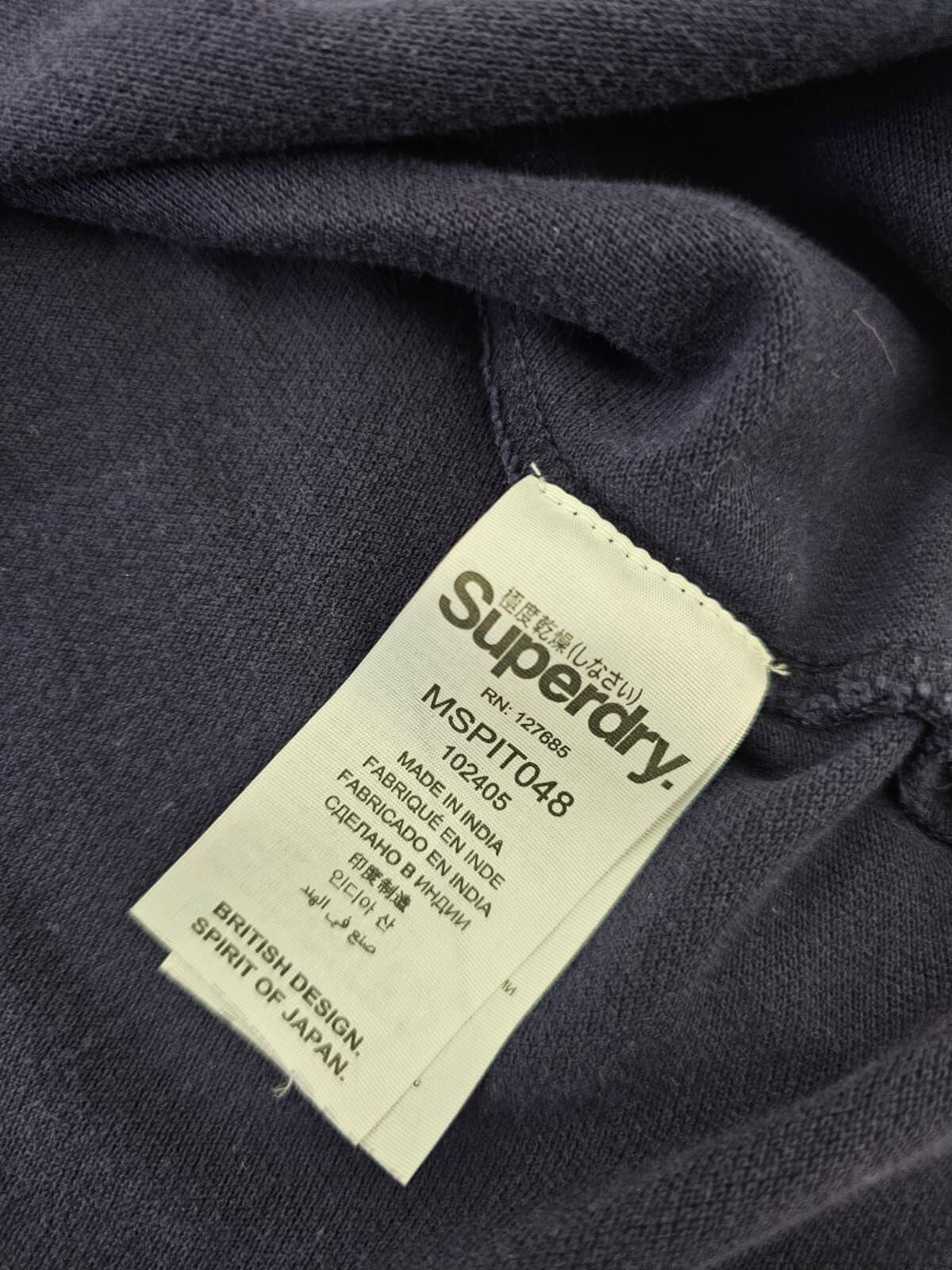 Superdry Men's Washed Navy Big '5' Polo Shirts - XXL/2XL/Extra Extra Large