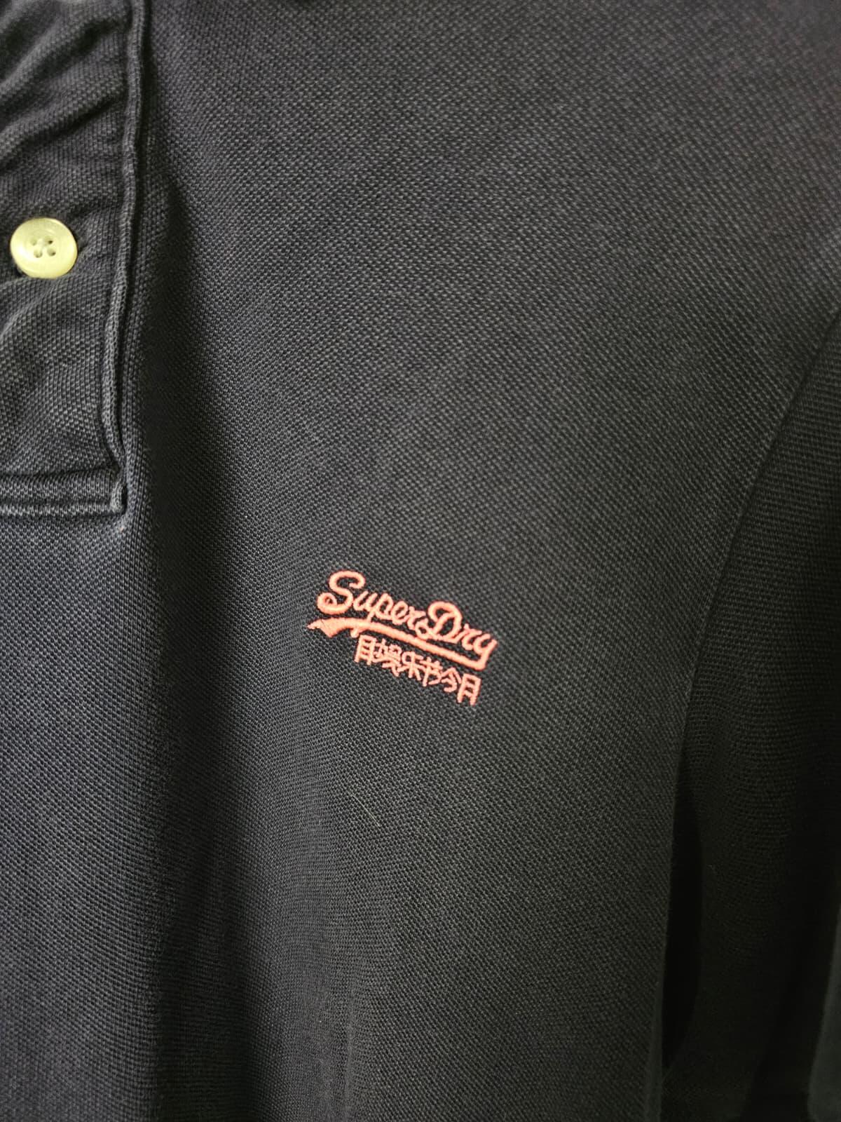 Superdry Men's Washed Navy Big '5' Polo Shirts - XXL/2XL/Extra Extra Large