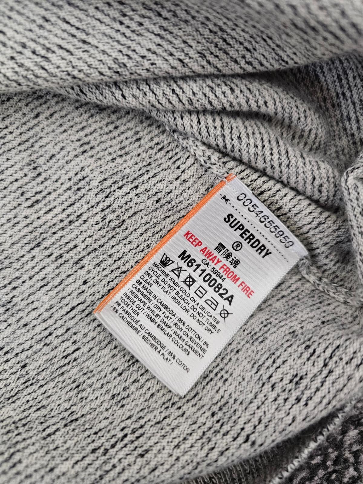 Superdry Men's Grey Marl Knitted Jumper - XXL/Extra Extra Large