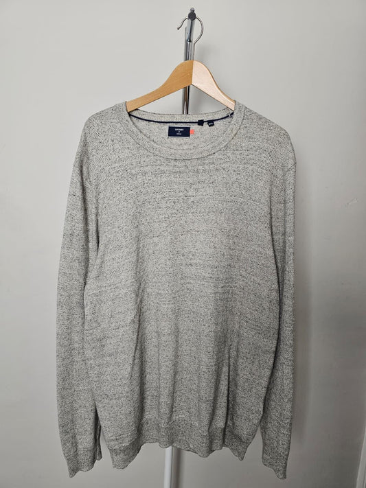 Superdry Men's Grey Marl Knitted Jumper - XXL/Extra Extra Large