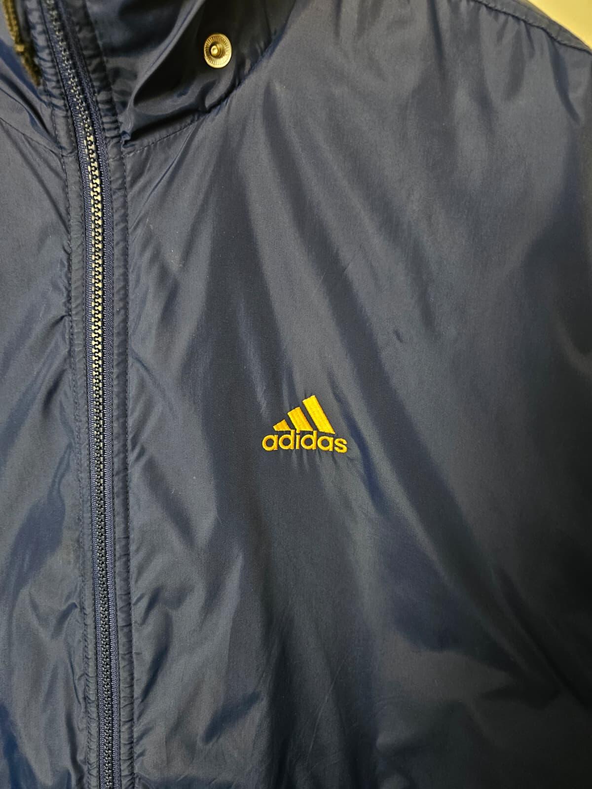 Adidas Vintage Y2K Men's Full Zip Embroidered Jacket - M/Medium 38/40 - Navy