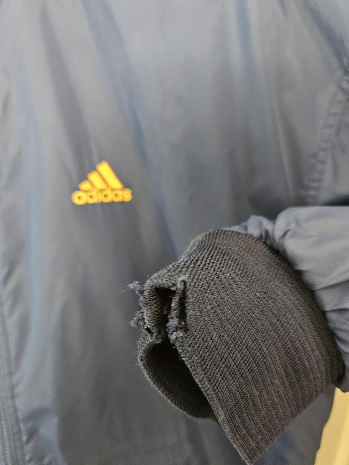 Adidas Vintage Y2K Men's Full Zip Embroidered Jacket - M/Medium 38/40 - Navy
