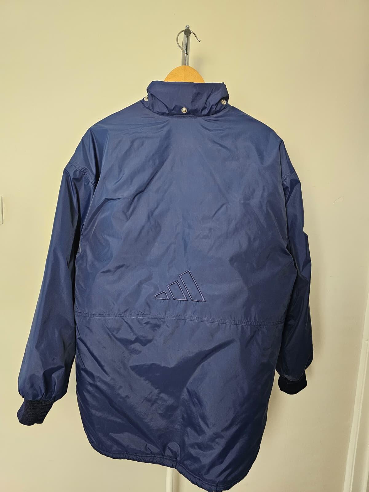 Adidas Vintage Y2K Men's Full Zip Embroidered Jacket - M/Medium 38/40 - Navy