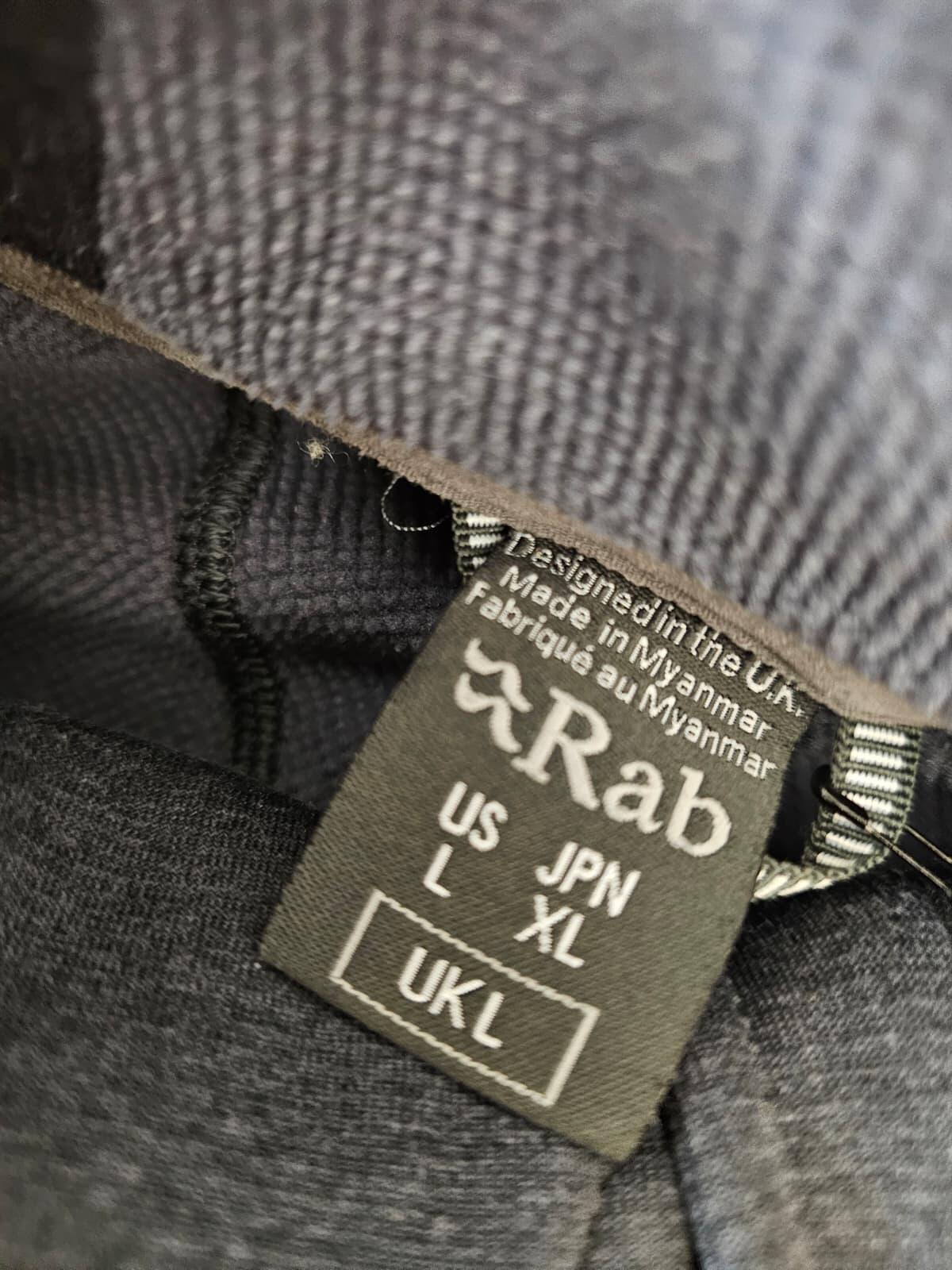 Rab Men's Full Zip Stretch Waffle Fleece Style Jacket - L/Large - Grey
