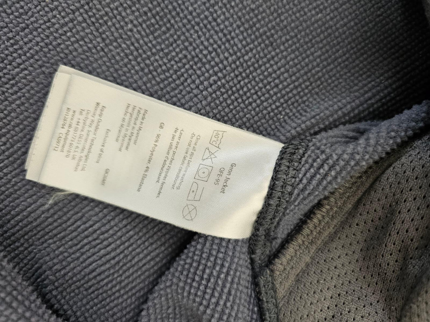 Rab Men's Full Zip Stretch Waffle Fleece Style Jacket - L/Large - Grey