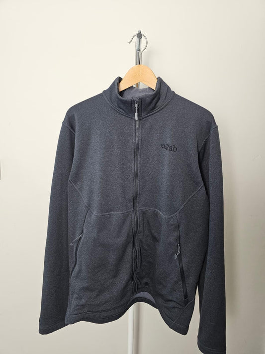 Rab Men's Full Zip Stretch Waffle Fleece Style Jacket - L/Large - Grey