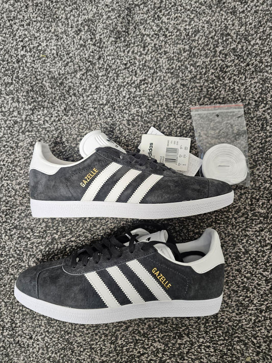 Adidas Gazelle All Season Grey/White Trainers - UK 8.5 / US 9