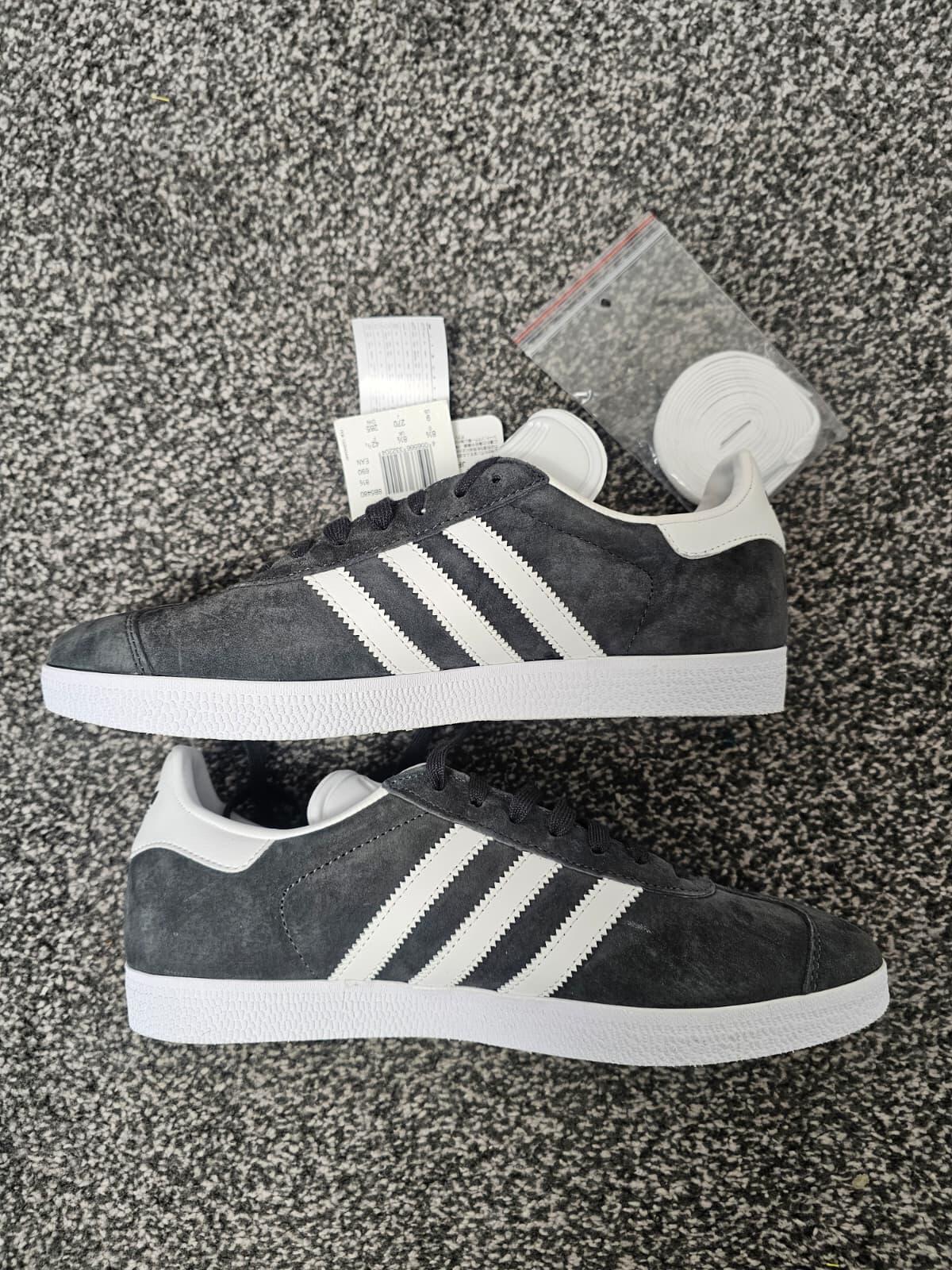 Adidas Gazelle All Season Grey/White Trainers - UK 8.5 / US 9