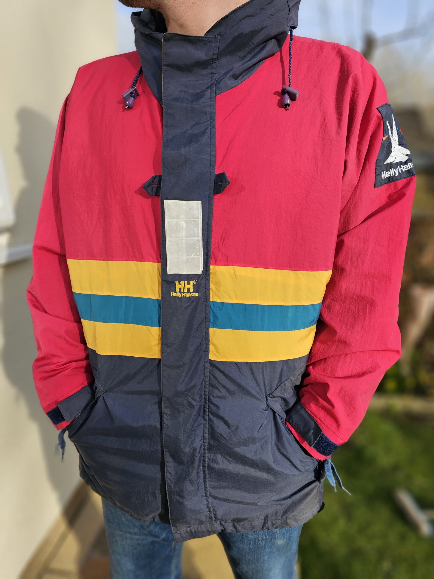 Awesome Vintage Helly Hansen Sailing/Outdoor Windbreaker Jacket - L/Large