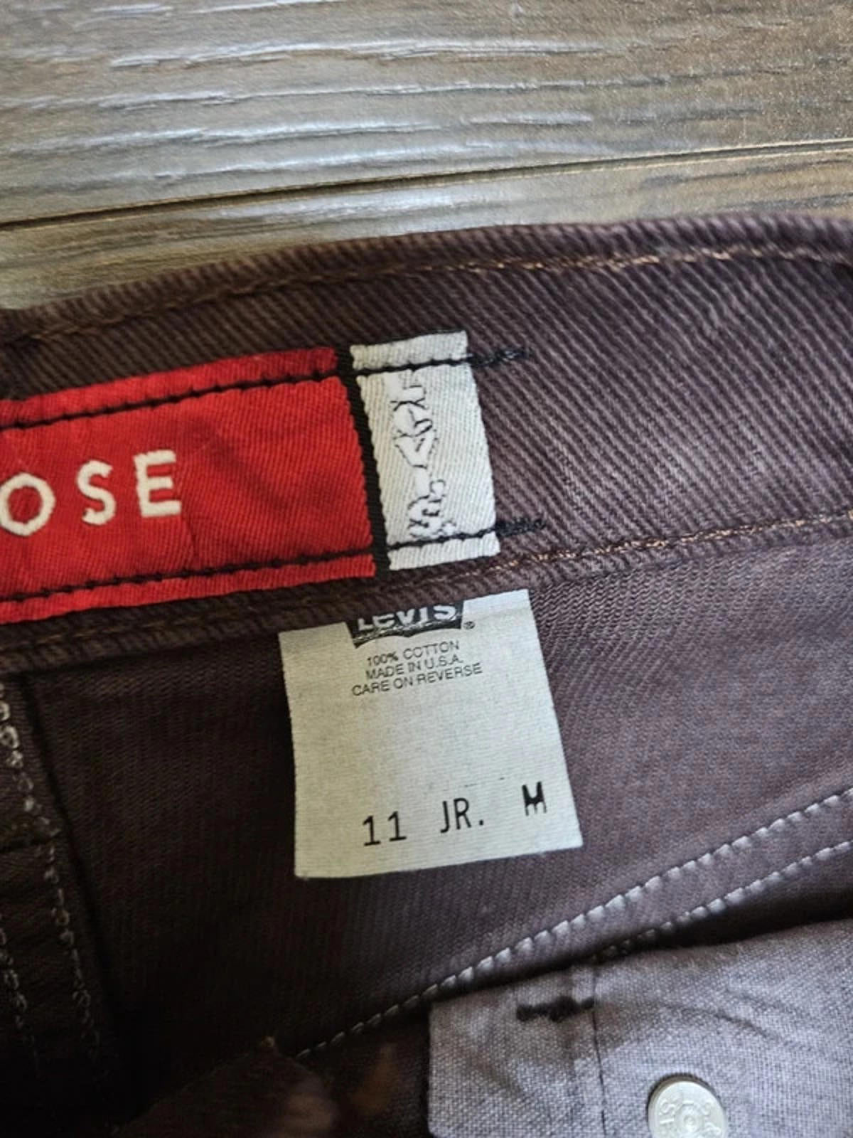 Levi's Womens Vintage Silvertab Brown Jeans Loose 11 JR M W31/32L Denim Trousers Bottoms 12