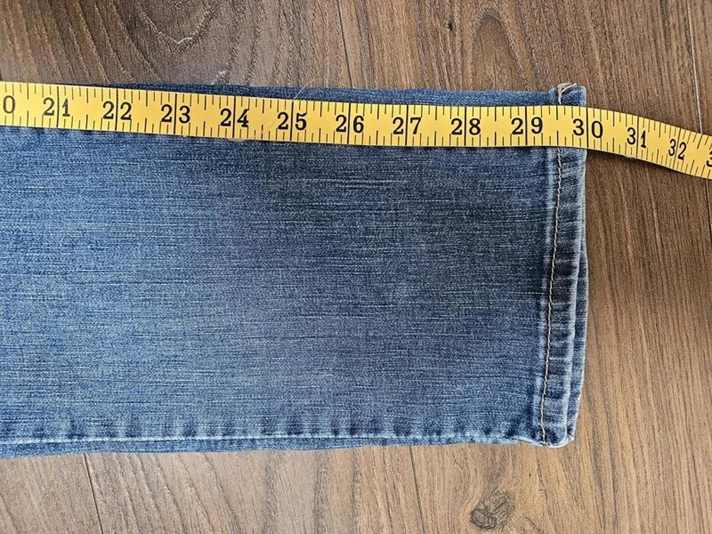 Levi's Womens Blue Jeans Shaping High Rise Straight 4 W27/30L 8-10 Denim Trouser