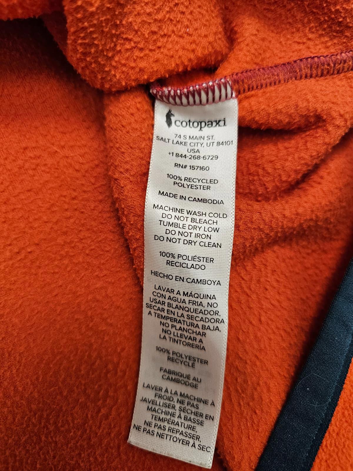 Cotopaxi Womens 1/2 Zip Pullover Fleece Jumper - S/Small / 10
