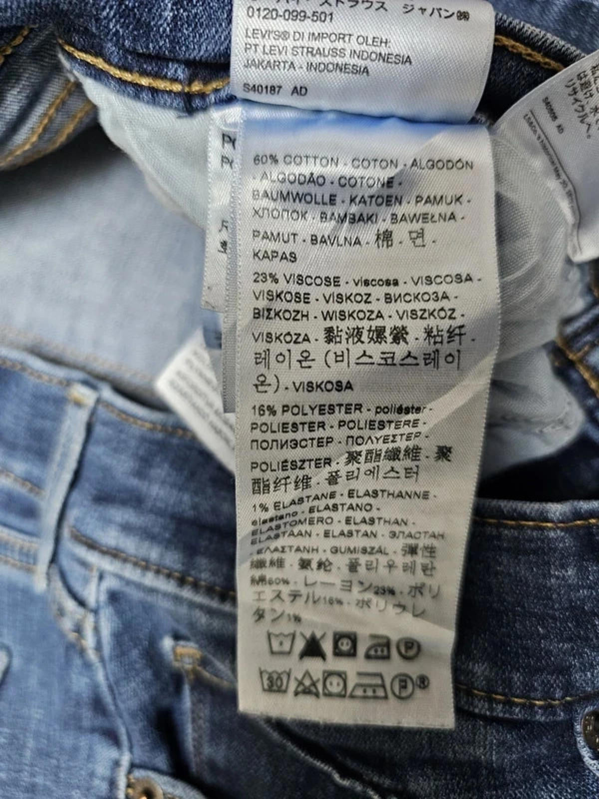 Levi's Womens Blue Jeans Classic Straight 6S W28/28L Denim Trousers Bottoms