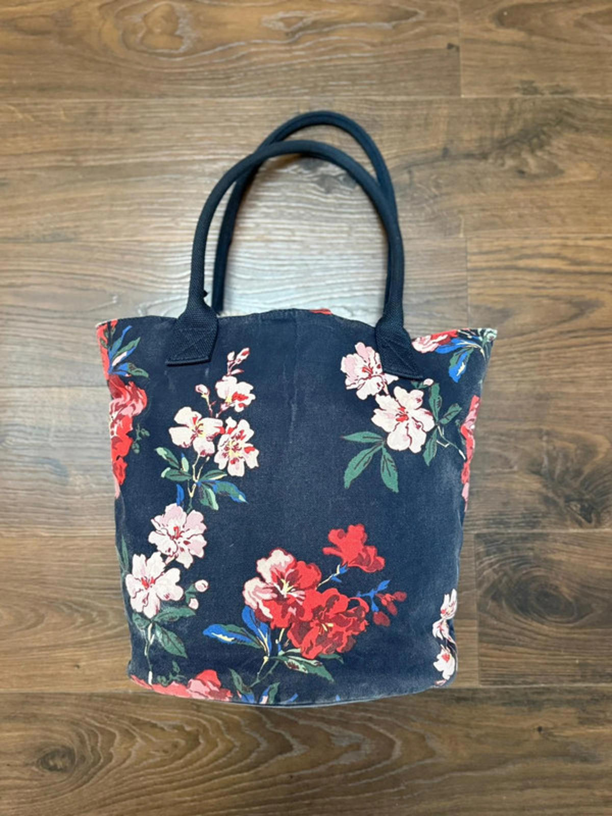 Joules Womens Floral/Flower/Botanical Print Shoulder Tote Bag - Navy/Multicolour