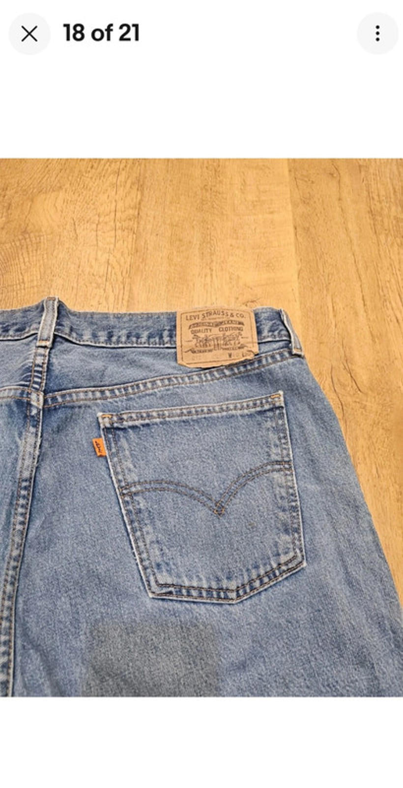 Levi's Vintage Orange Tab Blue Jeans 615 Straight Fit - W39/30L