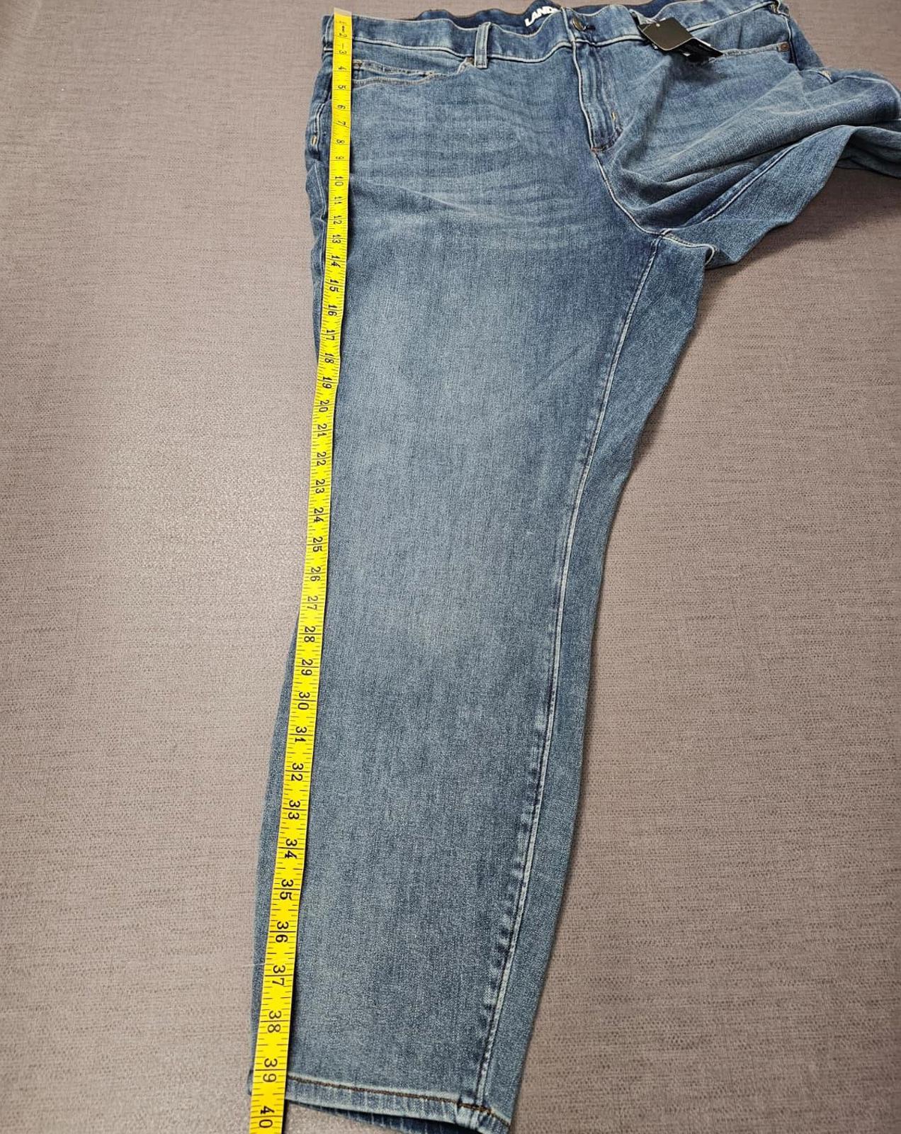 Lands End Women's Blue Denim Jeans Stretchy Waist - UK 26 - W40/29**