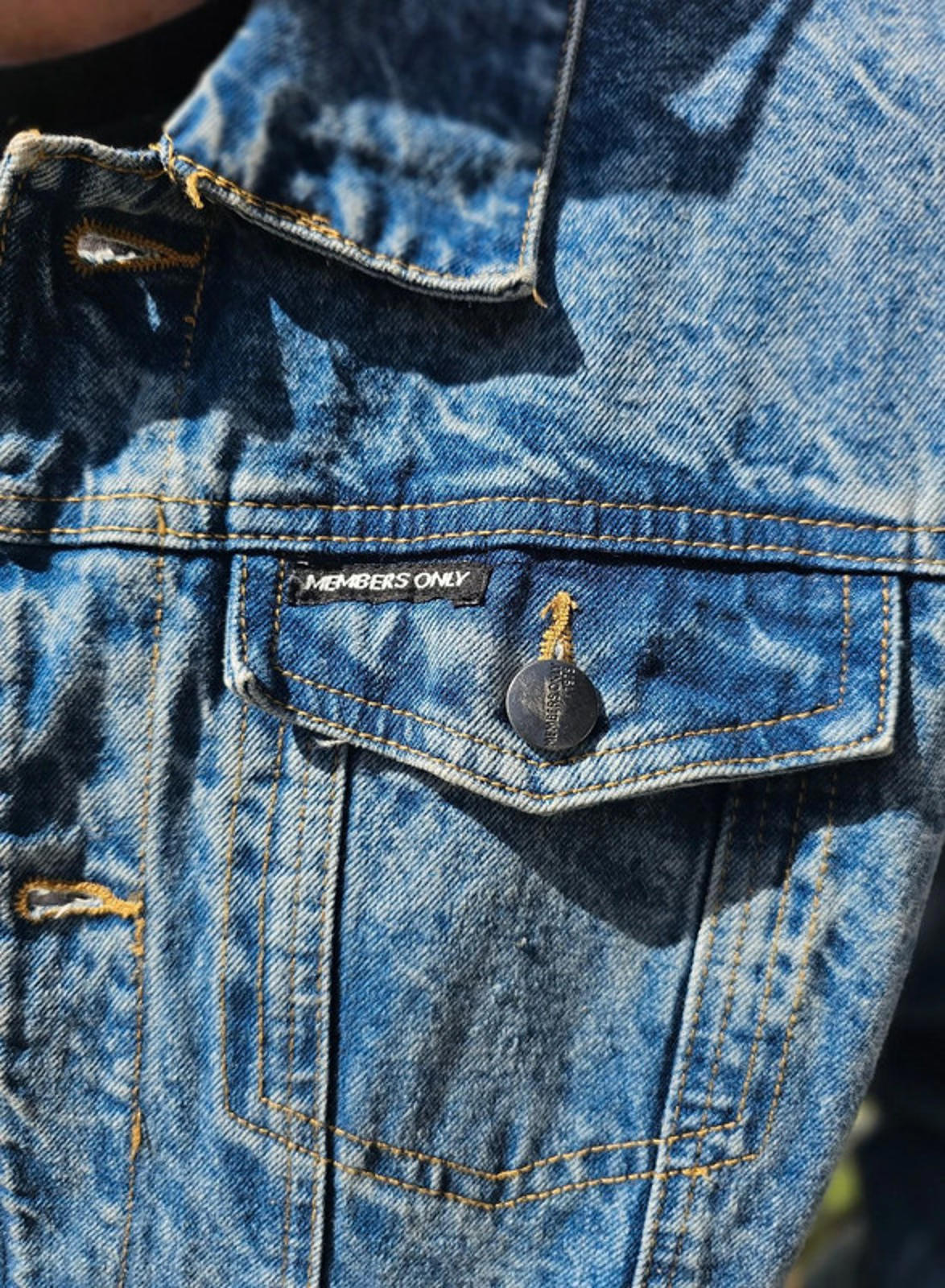 Rare Members Only X Nickelodeon X Sponge Bob Denim Jacket - L/Large