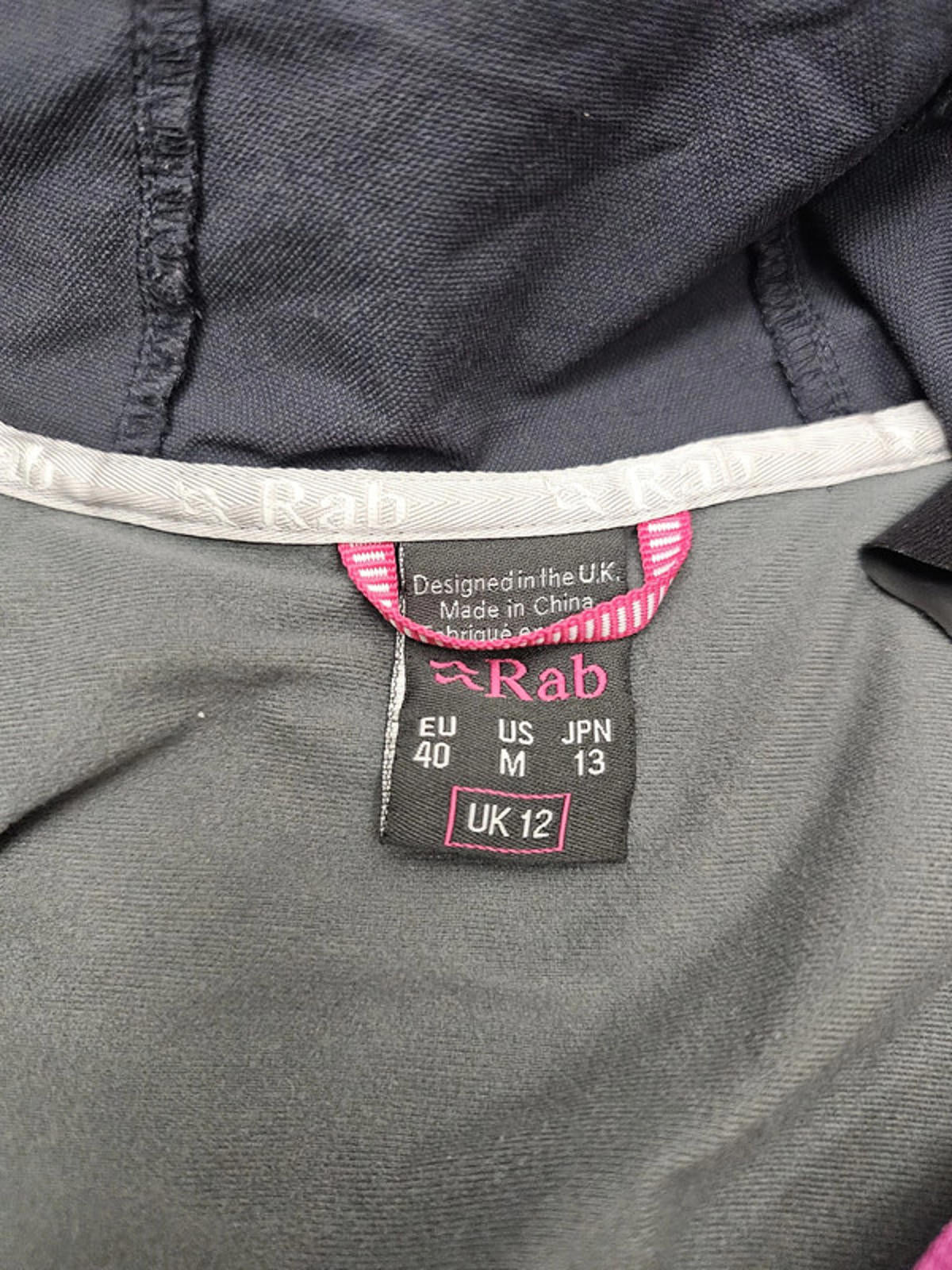Rab Womens Full Zip Hooded Grey Soft Shell Activewear/Hiking Jacket - UK 12