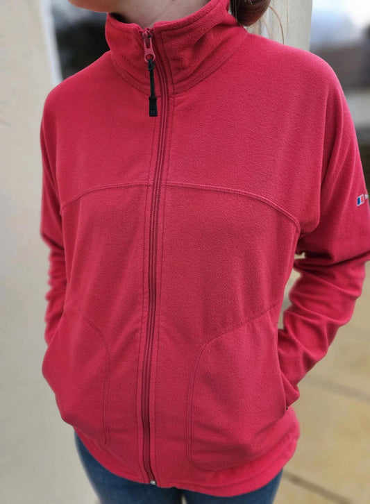 Berghaus Womens Full Zip Red Fleece Jacket UK - UK 12