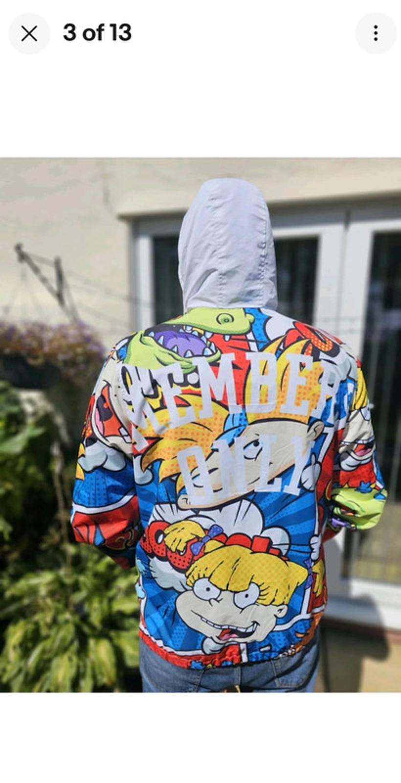 Rare Members Only X Nickelodeon Pullover 1/2 Zip Windbreaker Jacket/Anorak - L