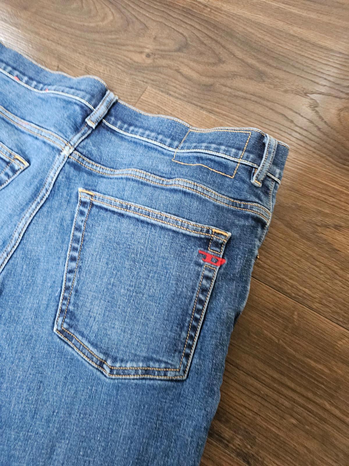 Diesel Mens Button Fly Blue Jeans Regular Taper Fit W36/26L Denim