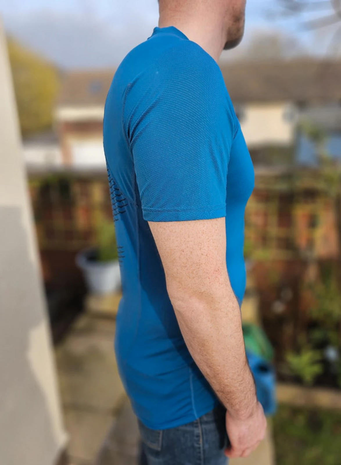 Nike Pro Hyper Cool Blue Activewear T-Shirt Tee Top - M/Medium