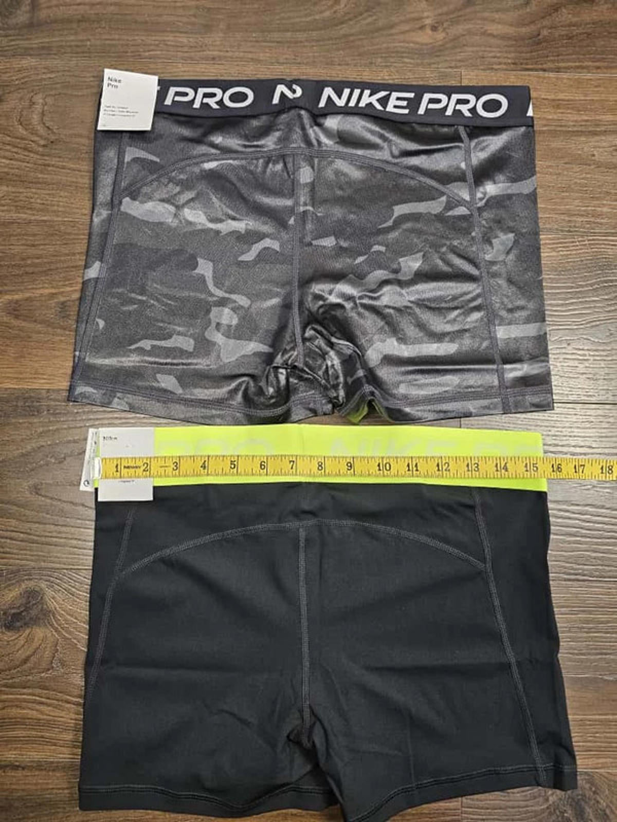 Nike Pro Training Dri-Fit Womens Booty Shorts - L/Large - Black/Camo - Bundle