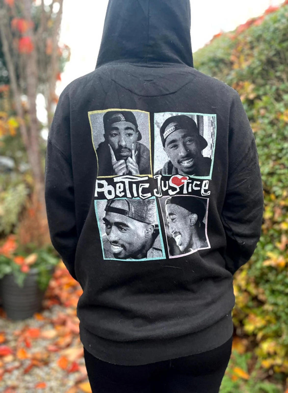 Unisex Poetic Justice Tupac Hip Hop Pullover Hoodie - M/Medium