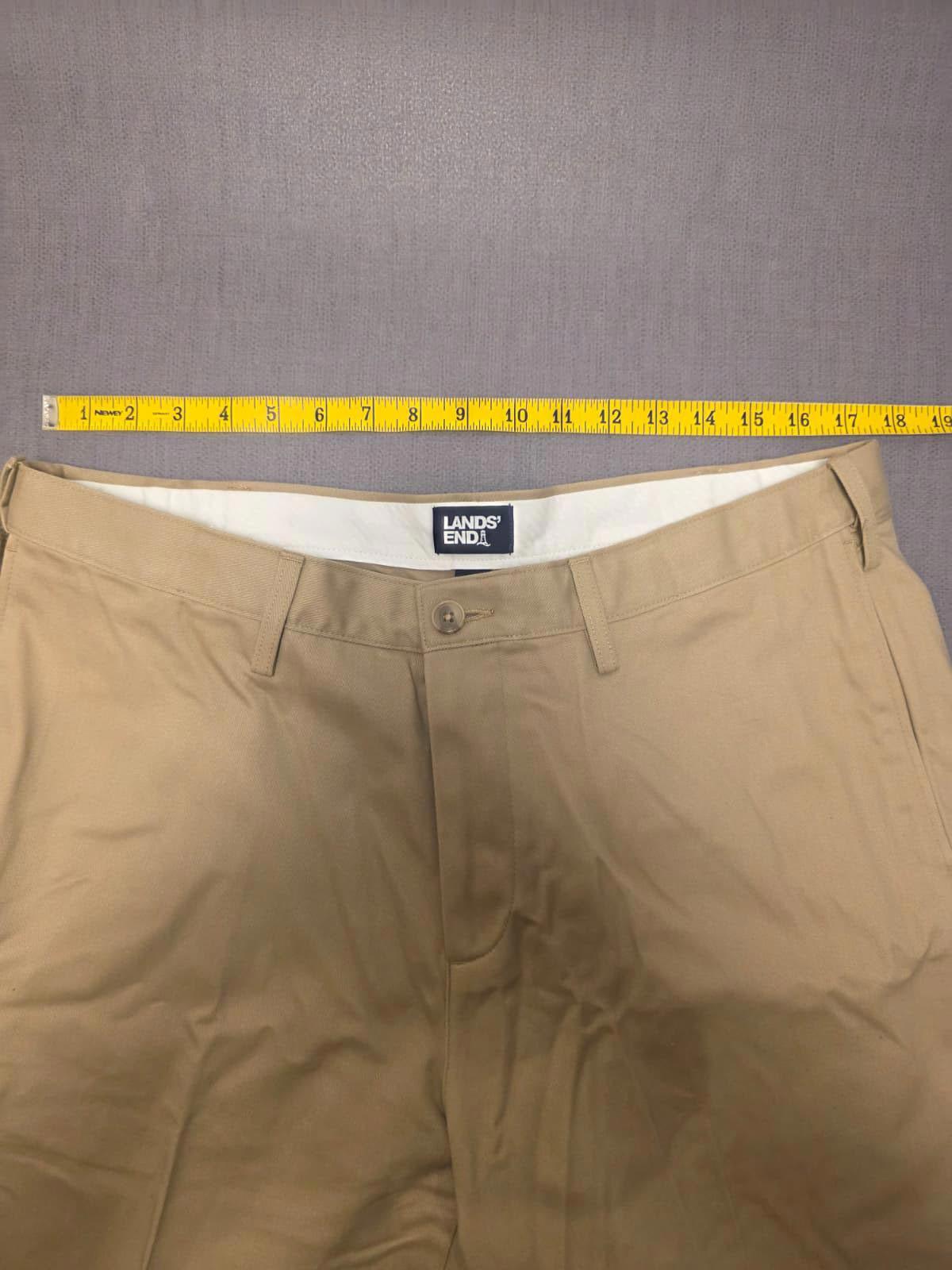Lands End Mens Smart Casual Trousers/Pants - 36 - W36 / L28 - Beige