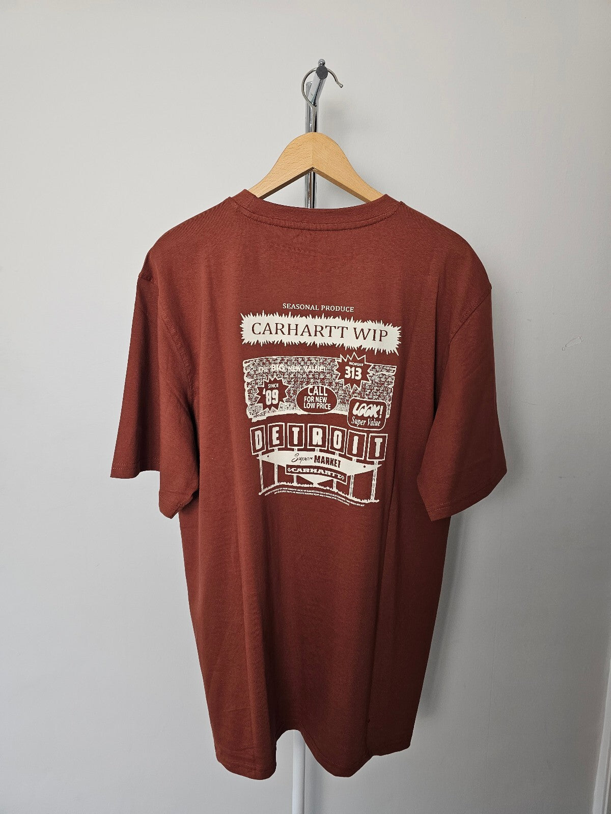 Carharrt WIP Detroit Michigan Produce Short Sleeve T-Shirt/Top/Tee - 2XL/XXL