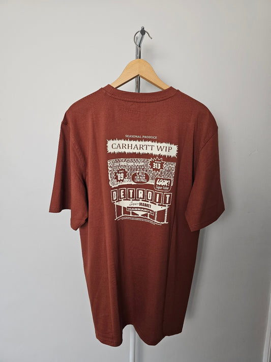 Carharrt WIP Detroit Michigan Produce Short Sleeve T-Shirt/Top/Tee - 2XL/XXL