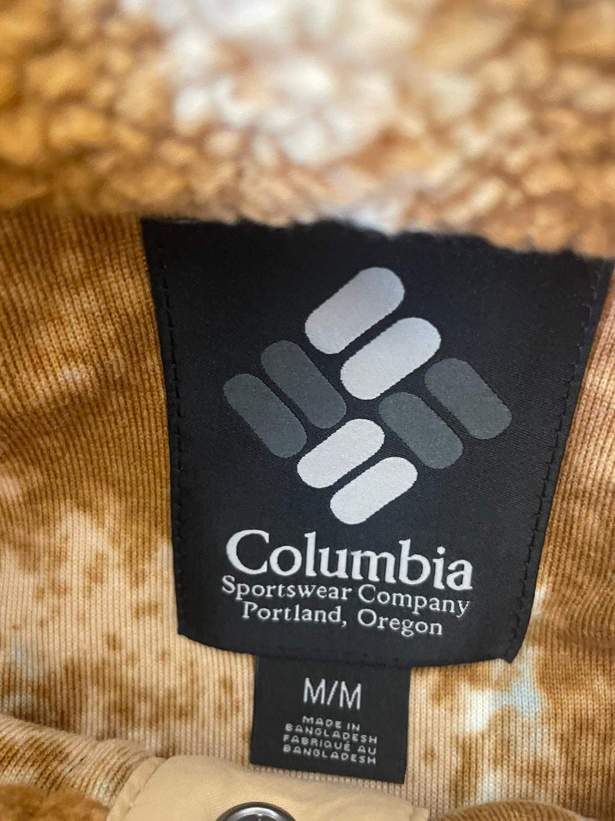 Columbia Men's Pullover Snap Button Pattern Fleece Jumper - M/Medium