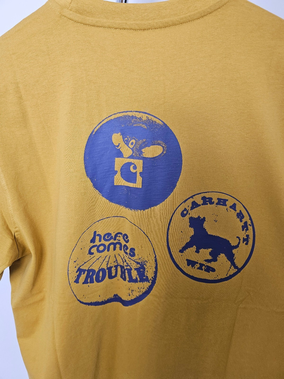 Carharrt WIP Pins 'Here Comes Trouble' Short Sleeve T-Shirt/Top/Tee - L/Large