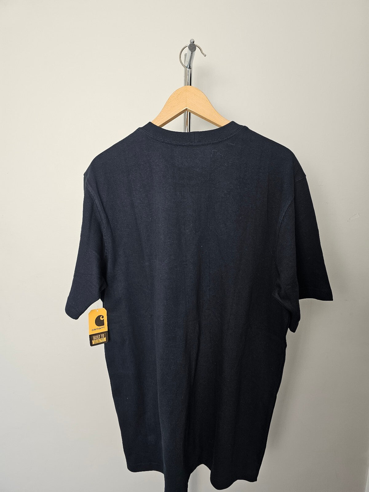 Carharrt Men's Short Sleeve Graphic Spellout Tee/T-Shirt/Top - L/Large- Navy