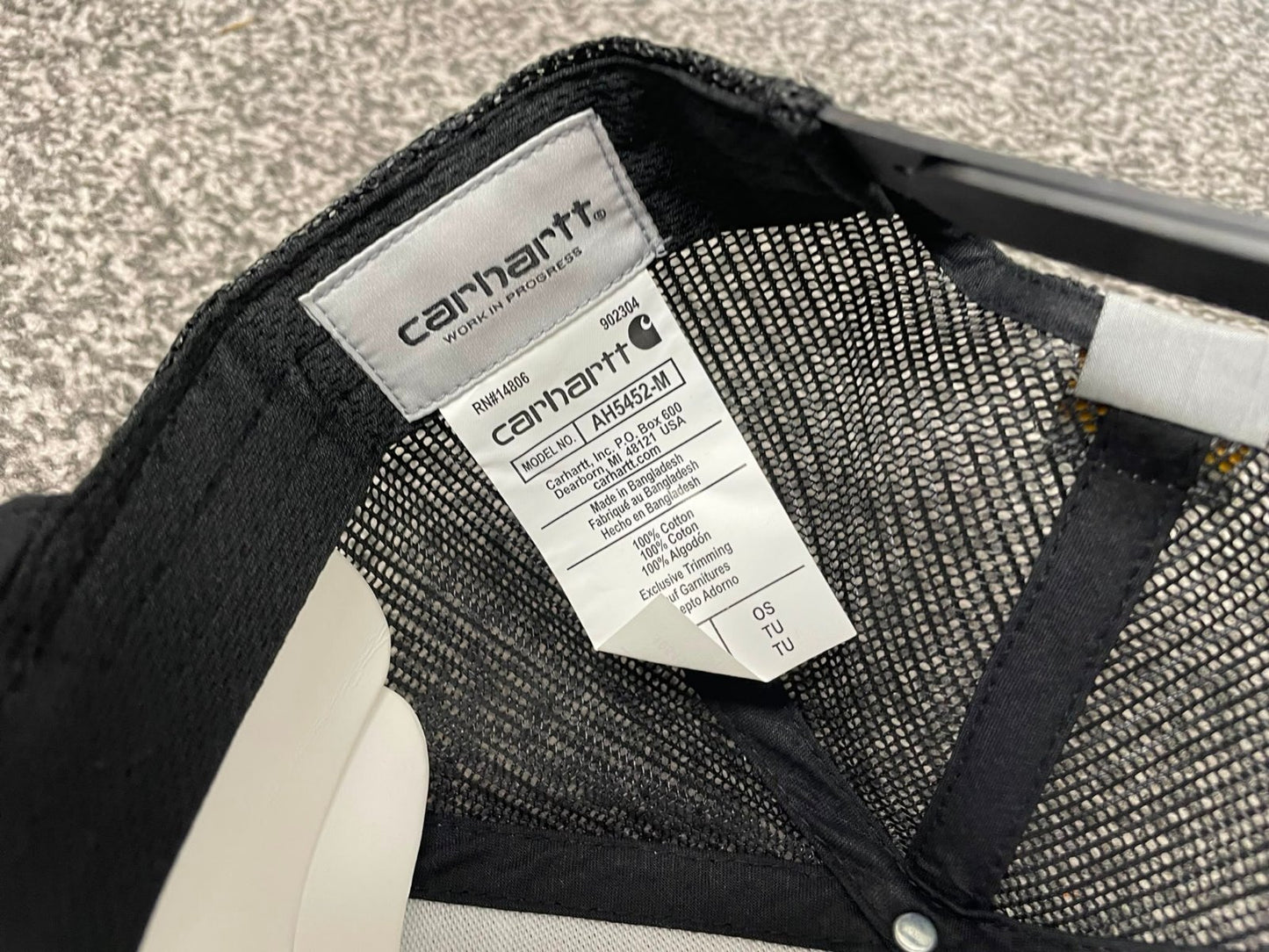 Carhaart Force Casual Fast Drying Truckers/Trucker Style Hat/Cap Dark Grey/Black