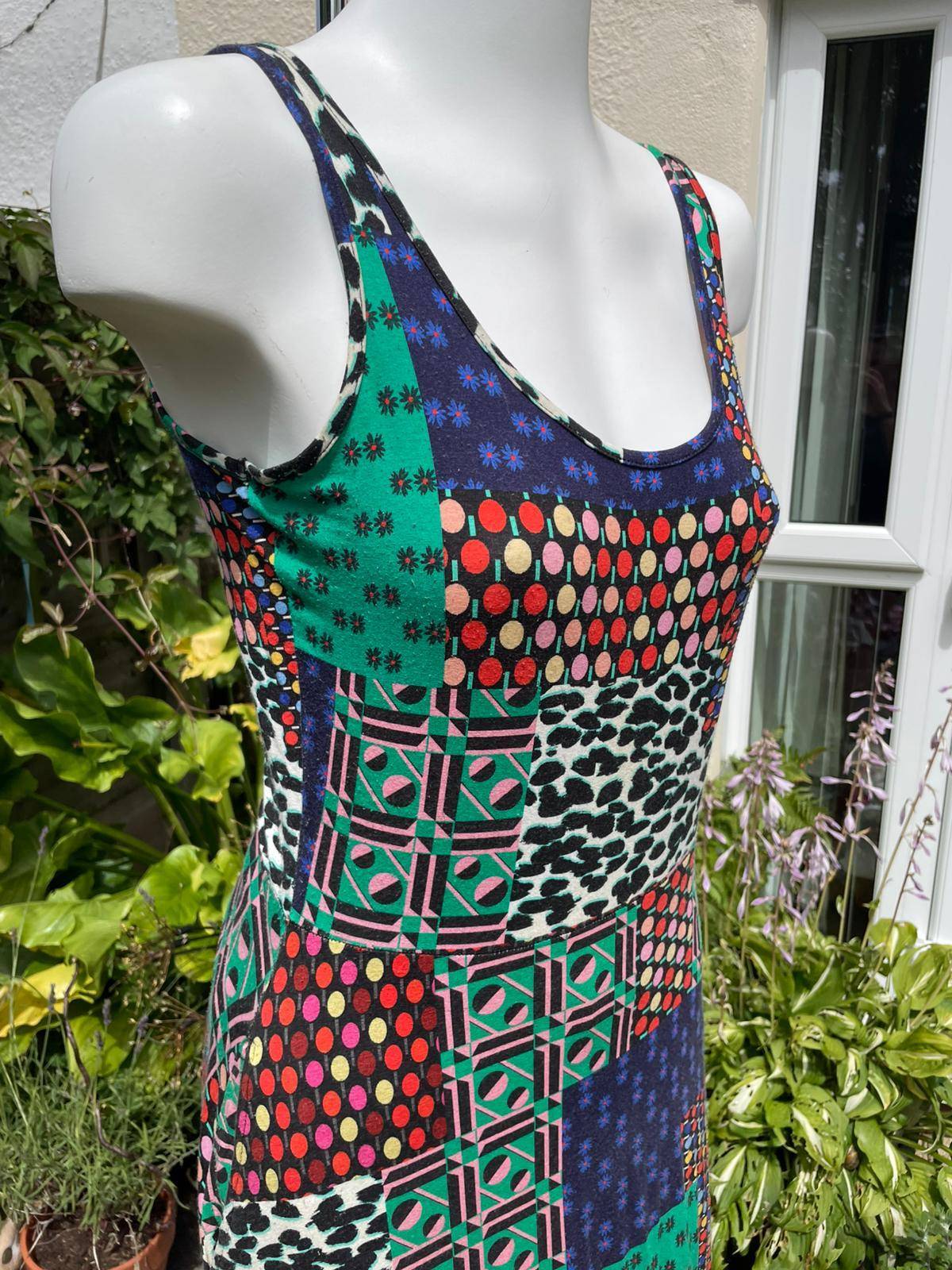 Joe Brows Women's Patchwork Pattern Sleeveless Maxi Dress - UK 10