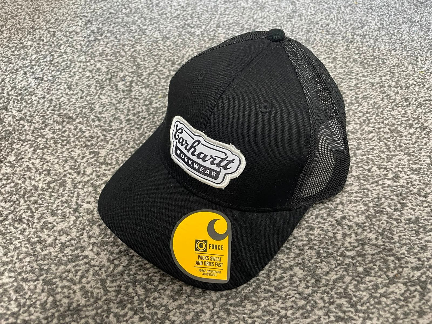 Carhaart Force Casual Fast Drying Truckers/Trucker Style Hat/Cap - Black
